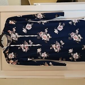 Rue21 Navy Floral Long Sleeve Dress​